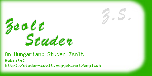 zsolt studer business card